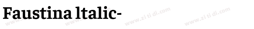 Faustina ltalic字体转换